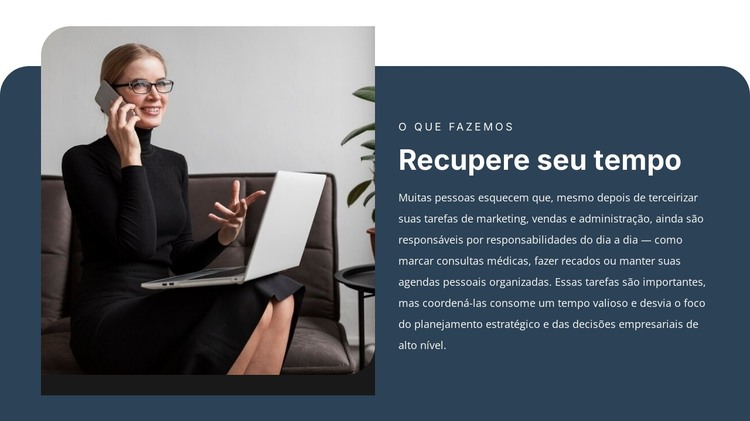 Serviços de apoio empresarial Modelo HTML