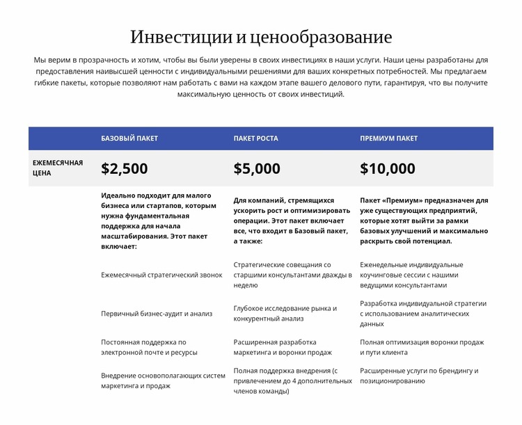 Инвестиции и ценообразование Шаблон Joomla