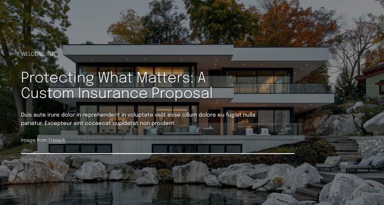 Custom insurance proposal Website Builder Software