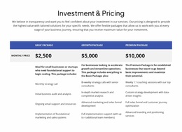Investment And Pricing
