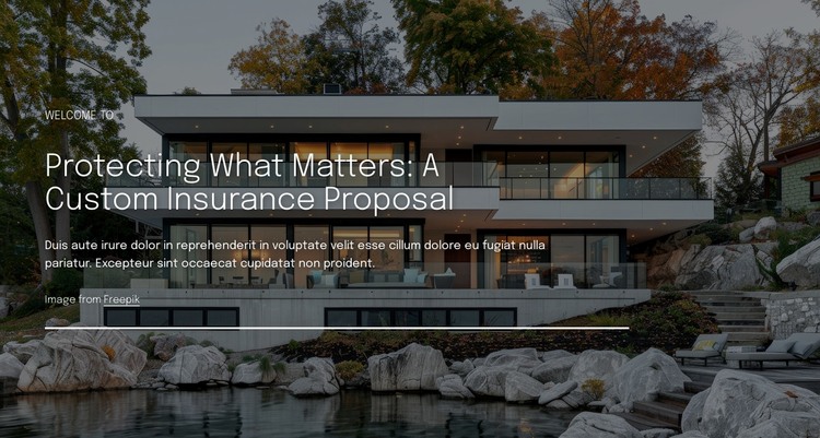 Custom insurance proposal WordPress Theme