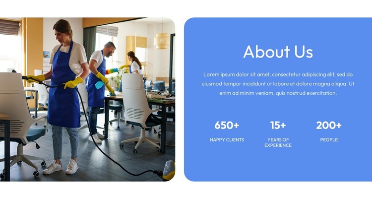 About cleaning company CSS Template