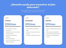 Planes Flexibles Para Cada Cliente Plantilla De Sitio Web