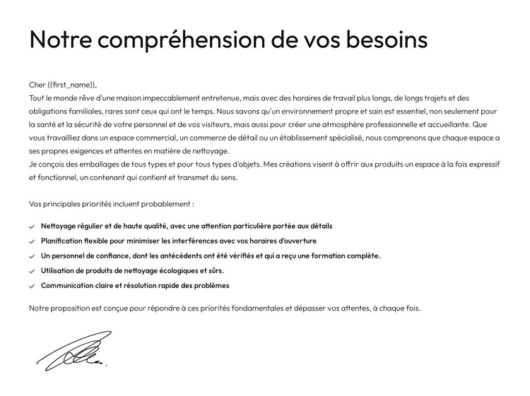 Devis de conseil personnalisé Modèle de site Web