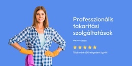 Professzionális Takarítási Szolgáltatások Weboldal Tervezés