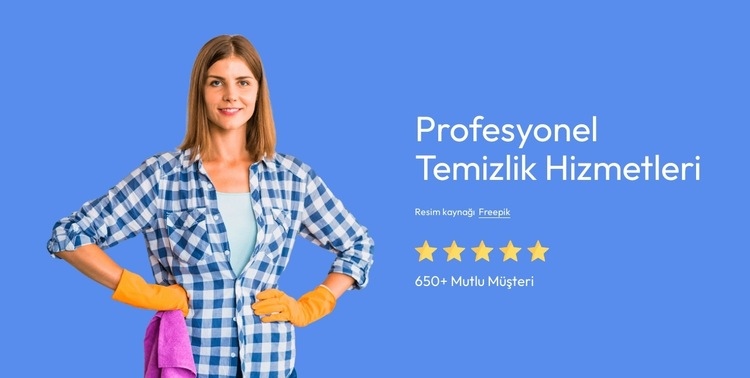 Profesyonel temizlik hizmetleri Şablon