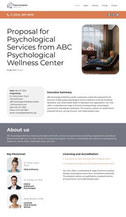 Psychological Wellness Center - Modern Web Template