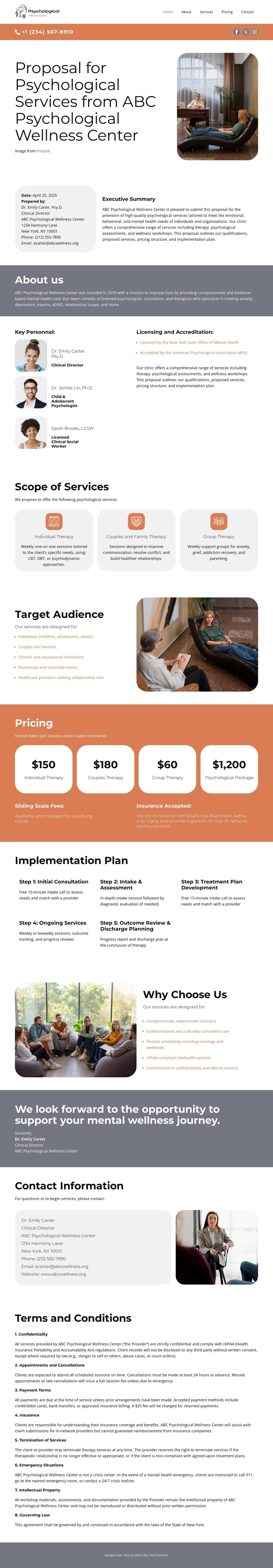 Psychological Wellness Center HTML Template