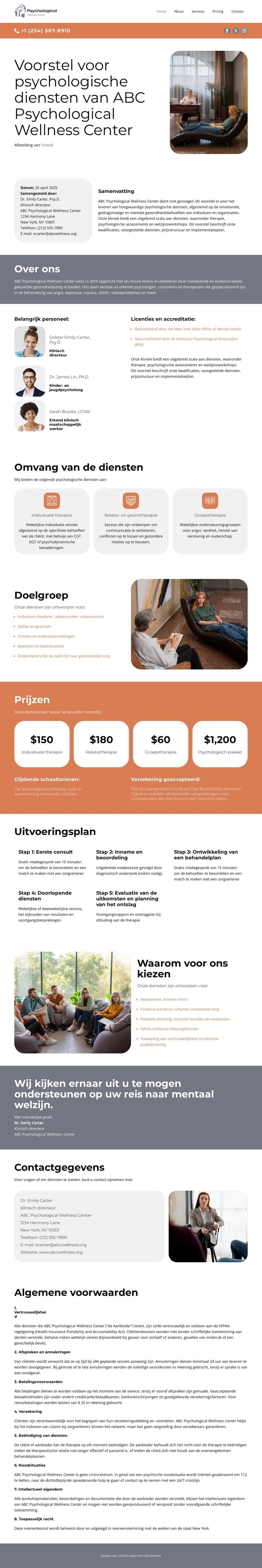 Psychologisch Wellnesscentrum Sjabloon