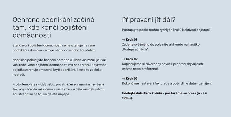 Chytré pojištění Šablona webové stránky