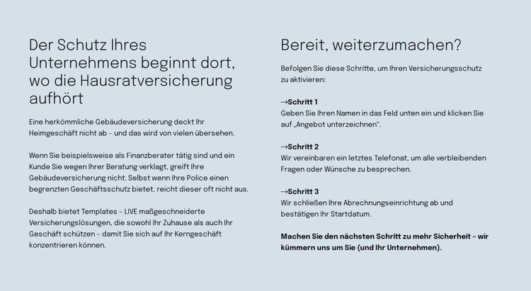 Intelligente Versicherung CSS-Vorlage