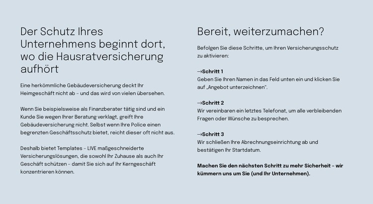 Intelligente Versicherung HTML5-Vorlage