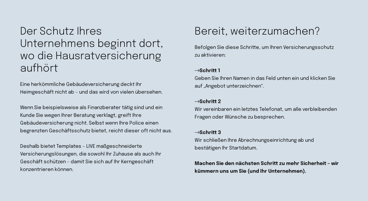 Intelligente Versicherung Joomla Vorlage