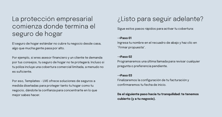 Seguro inteligente Página de destino