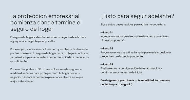 Seguro inteligente Plantilla de sitio web
