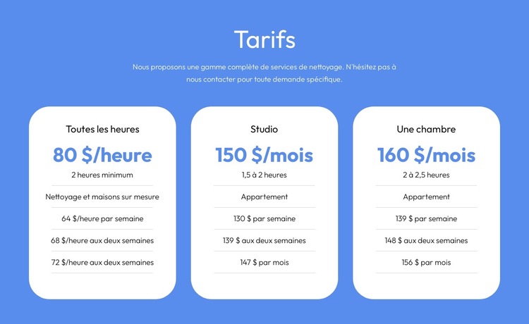 Solutions de conseil abordables Modèle de site Web