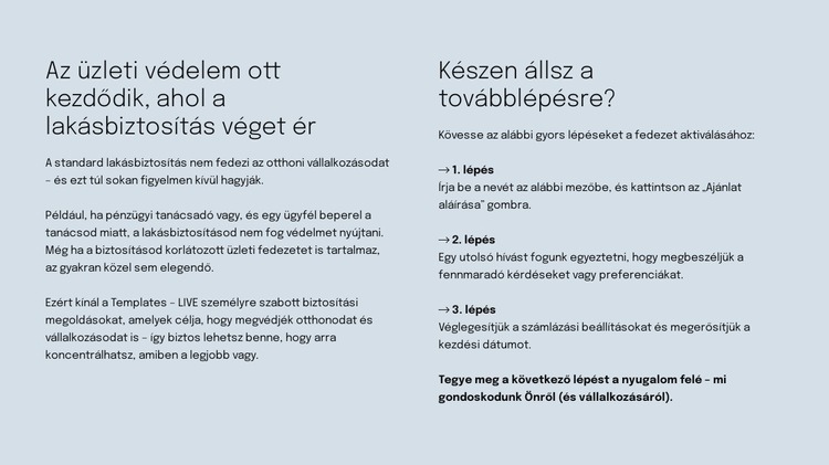 Okos biztosítás Weboldal tervezés