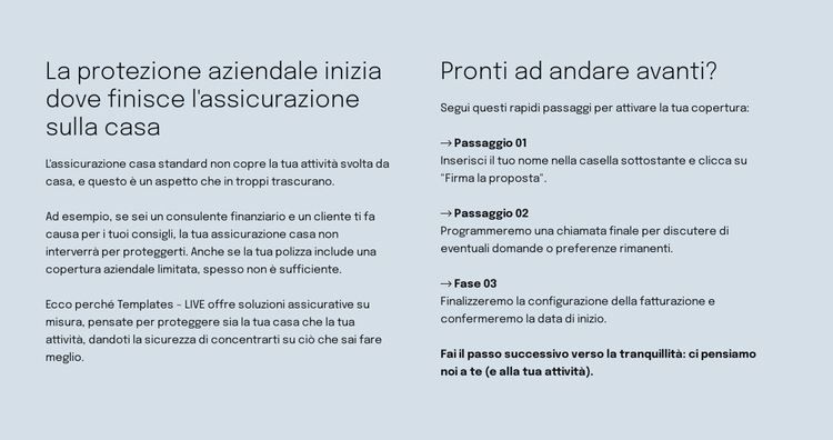 Assicurazione intelligente Modello di sito Web