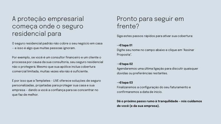 Seguro inteligente Design do site