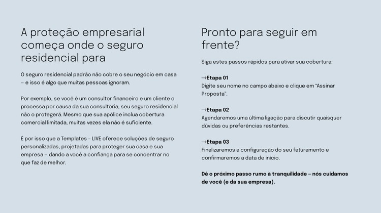 Seguro inteligente Modelo de site