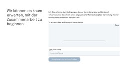 Design-Layout-Funktionalität Für Kontaktformular Für Die Angebotsseite