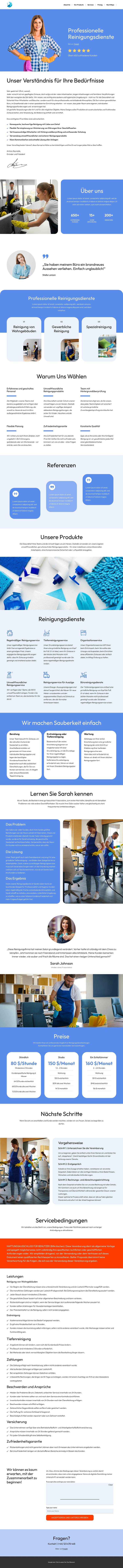 Reinigungsvorschlag Website-Vorlage