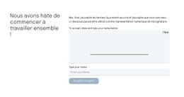 Formulaire De Contact Pour La Page De Proposition