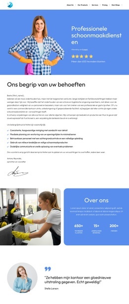 Schoonmaakvoorstel - Gratis Sjablonen