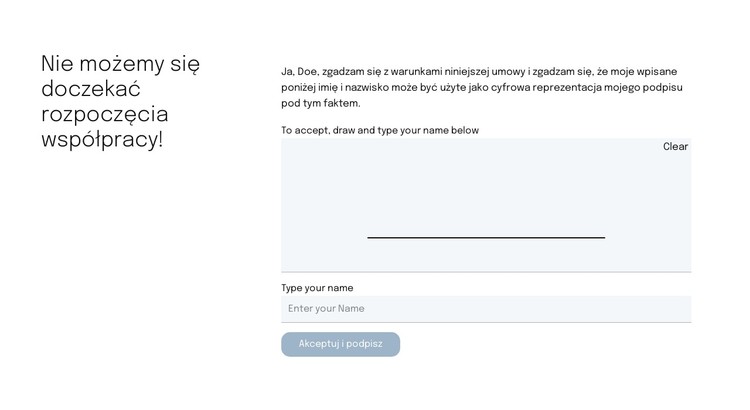 Formularz kontaktowy dla strony z ofertą Szablon CSS