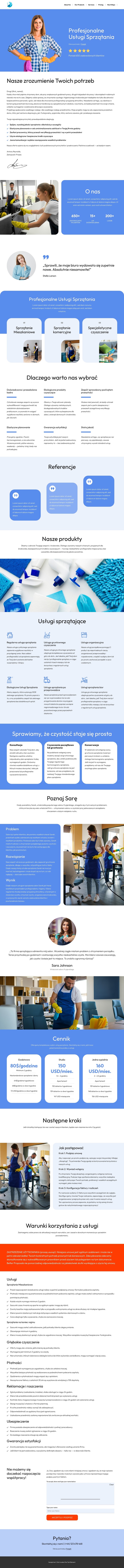 Propozycja sprzątania Szablon HTML