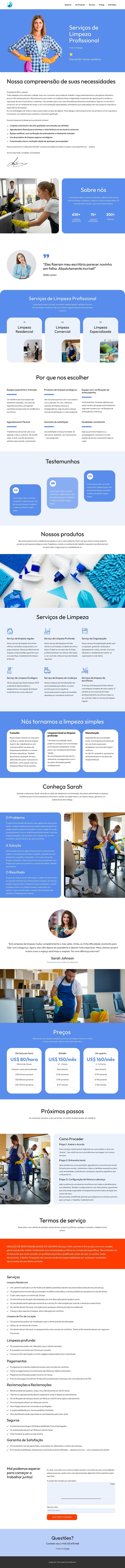 Proposta de limpeza Modelo HTML