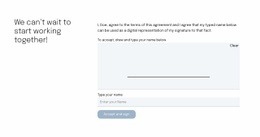 Web Page Design For Contact Form For Proposal Page