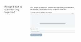 Contact Form For Proposal Page - Beautiful Landing Page
