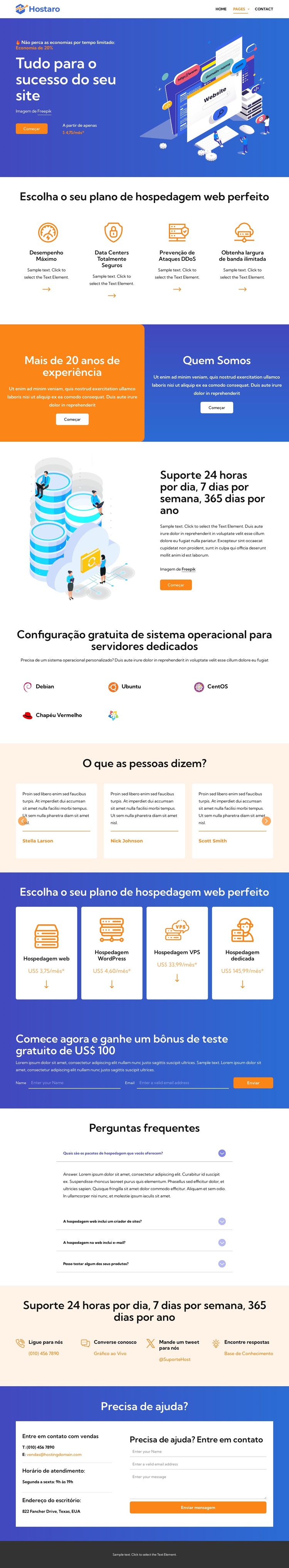 Hospedagem poderosa Template CSS