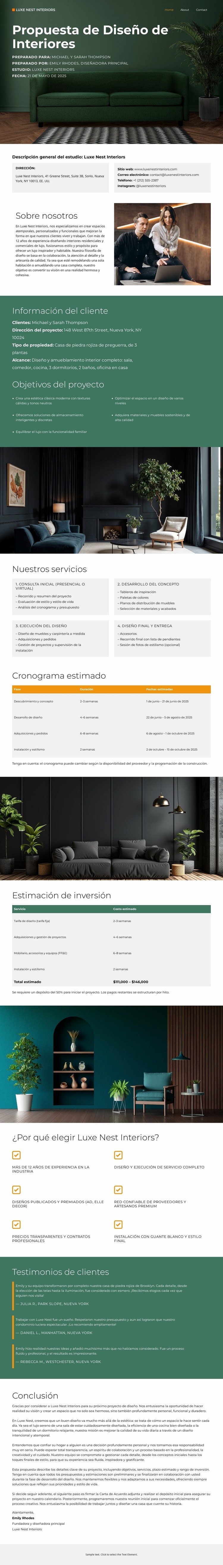 Interiores de lujo Plantilla