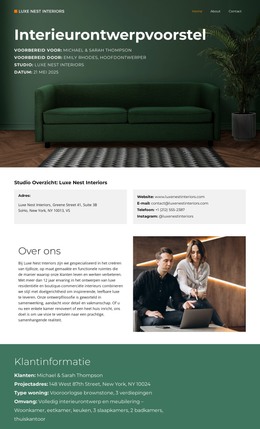 Luxe interieurs HTML-sjablonen