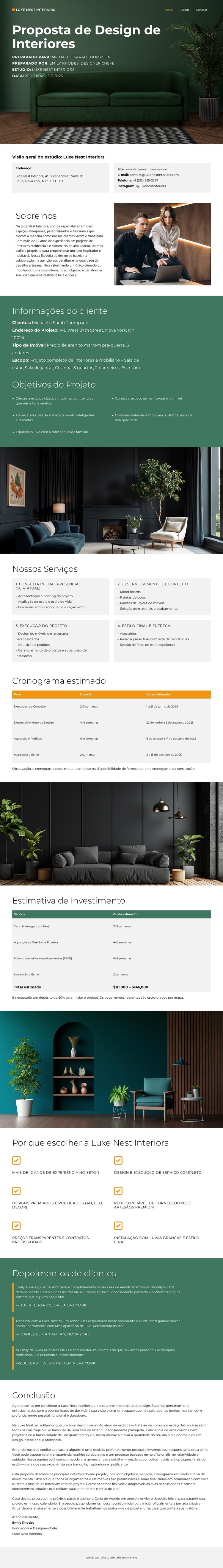 Interiores de luxo Template CSS