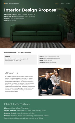 Interior Templates | Nicepage