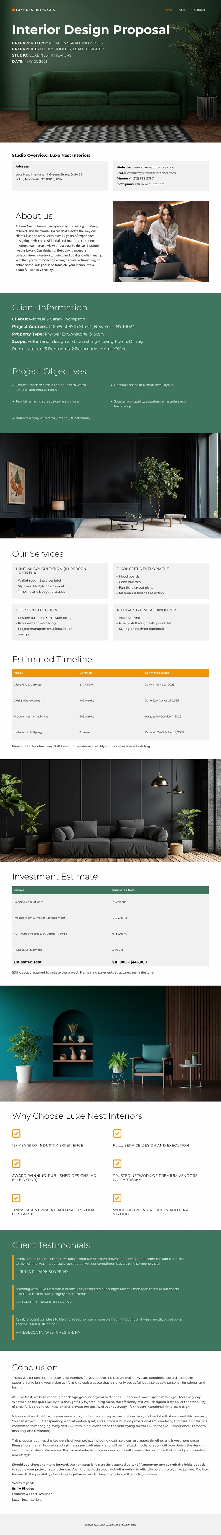 Luxe Interiors Website Template