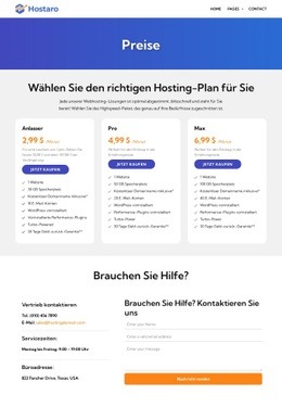 Hosting-Pläne