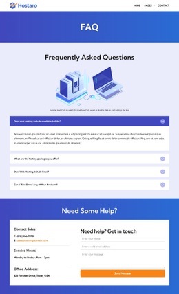 Your questions, answered - Html Code Example by Nicepage
