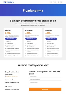 Fiyatlandırma Sayfası