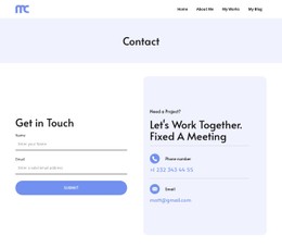 Contact Our Team CSS Template