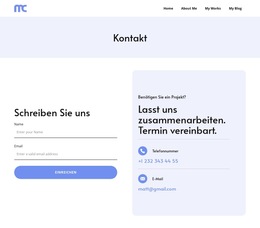 Kontaktieren Sie unser Team Website-Vorlagen