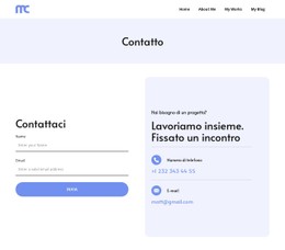 Contatta Il Nostro Team Modello CSS