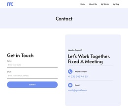Contact Our Team - Joomla Template Inspiration