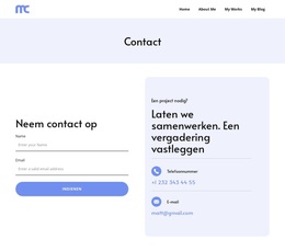 Neem contact op met ons team WordPress-thema's