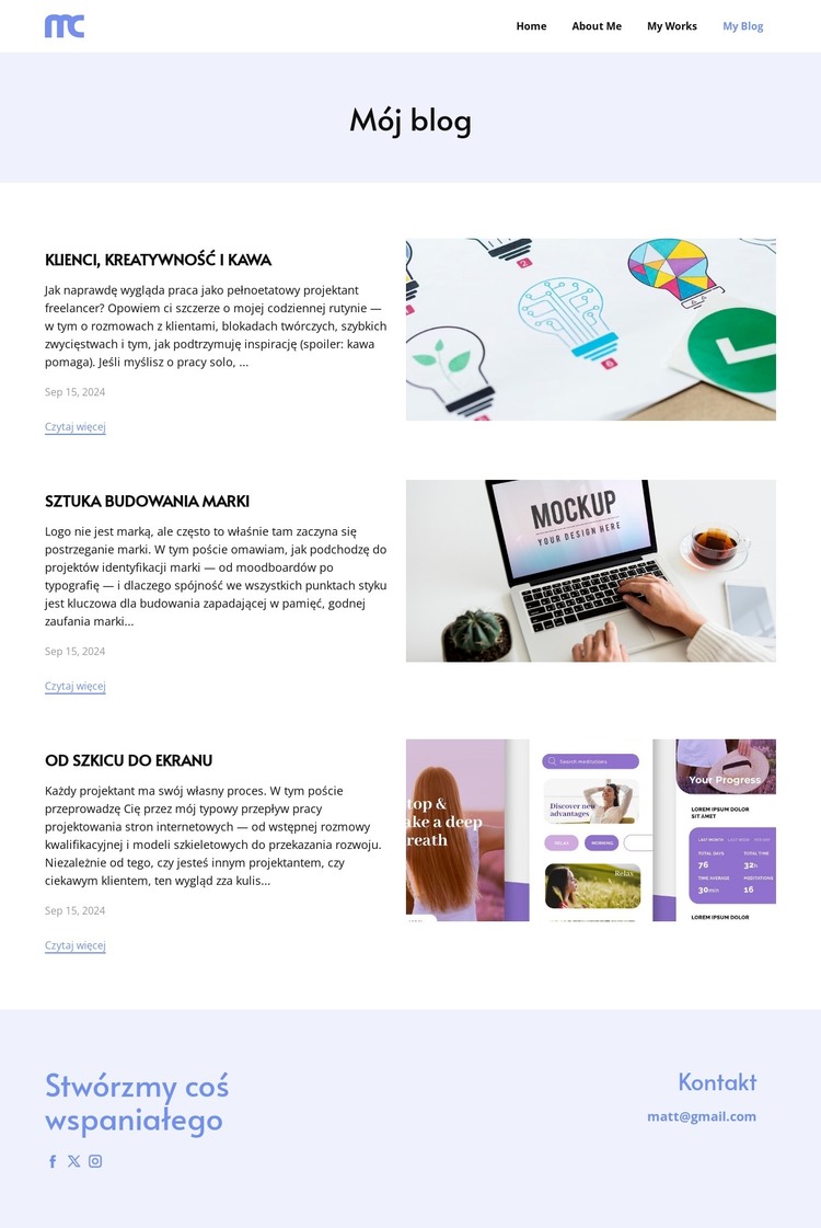 Blog hostingowy Szablon HTML