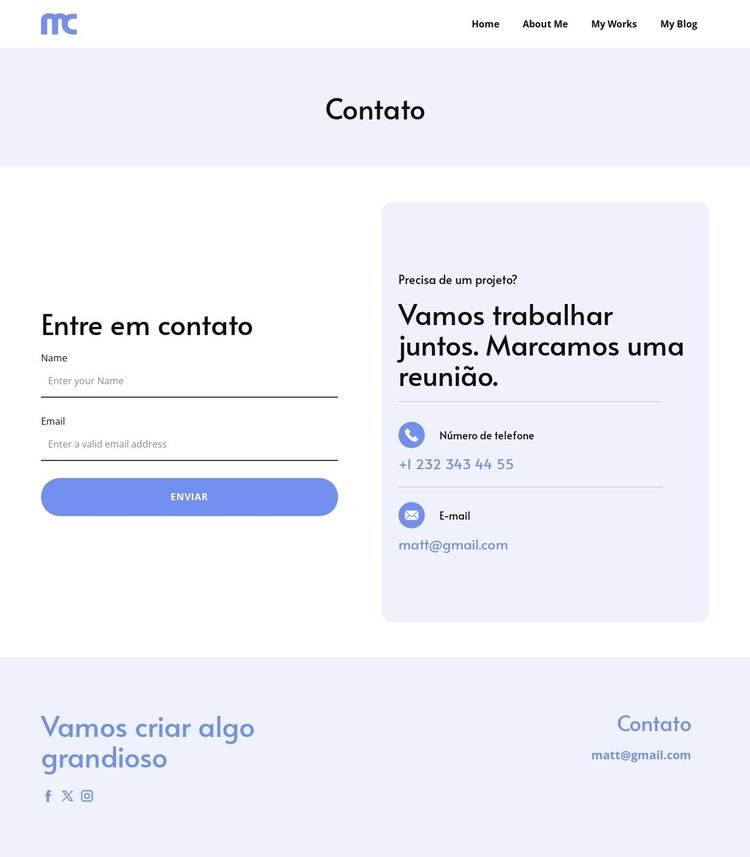 Entre em contato com nossa equipe Modelo