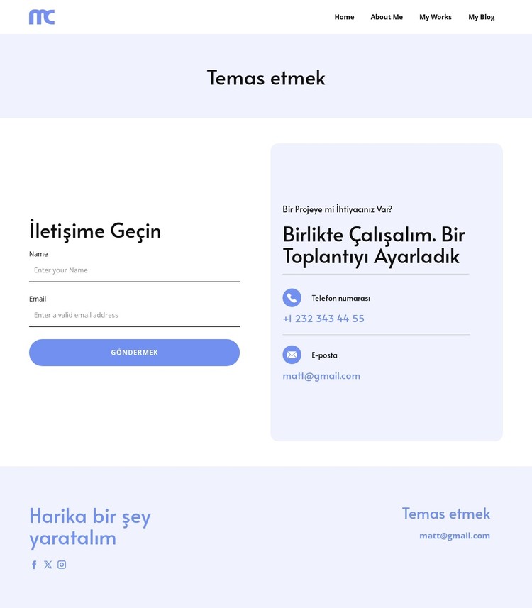 Ekibimizle iletişime geçin CSS Şablonu